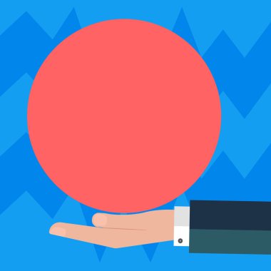 Tasarım iş kavramı işletme reklamı için Web sitesi promosyon afiş Logo posterler için sosyal medya reklam Hu Analizi el takım boş düz renk sunan bir dairede boş