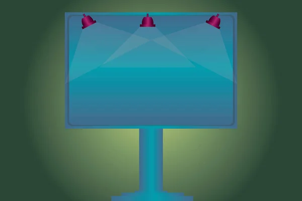 Дизайн бизнес Пустая копия текста пространства для продвижения сайта реклама изолированный шаблон баннер зажженный светильник цвета вывески наружные объявления вектор установлен на одной ноге — стоковый вектор