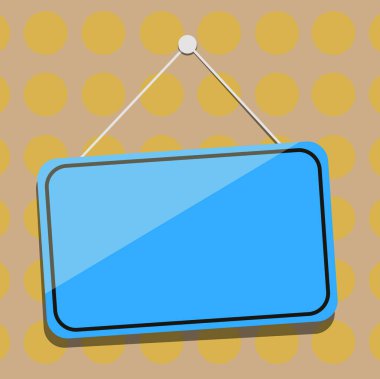 Tasarım iş boş şablon izole Minimalist grafik düzeni şablonu boş asılı renk kapı pencere tabela yansıma dize ve çakmak ile reklam için