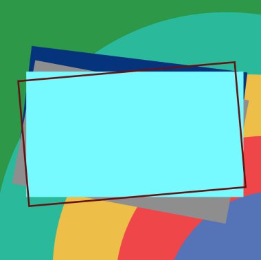 Tasarım iş kavramı boş şablon kopya alanı metin reklam Web sitesi için yığın boş dikdörtgen özetlenen farklı renk inşaat kağıt izole