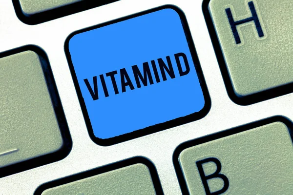 Ordskrivning text D-vitamin Affärsidé för näringsämne ansvarig för att öka tarmabsorptionen — Stockfoto