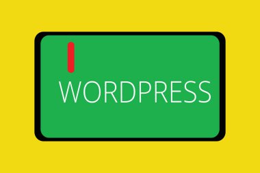 Word metin yazma Wordpress. İş kavramı ücretsiz kaynak yüklü web sunucu Tablet Mobile Smartphone hücresel cihaz ekran kırmızı doğrusal düğmesiyle yayıncılık yazılımı.