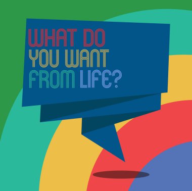 Ne yapmak sen istiyorum üzerinden Lifequestion gösterilen yazma kavramsal el. İş fotoğraf vitrine katlanmış şey hızlı kutlama için 3d şerit kanat konuşma balonu fotoğraf.