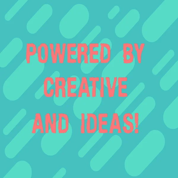 텍스트 전원으로 창의적인 아이디어를 작성 하는 단어. 강력한 창의력 혁신 좋은 에너지 대각선 반복 직사각형 멀티 톤 복사 공백 포스터 벽지에 대 한 비즈니스 개념. — 스톡 사진