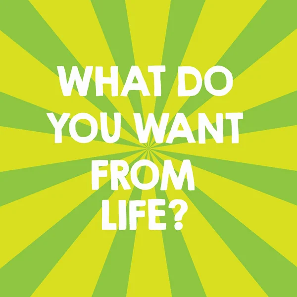 Handwriting text What Do You Want From Lifequestion. Concept meaning Express the things you would like to get Sunburst photo Two Tone Explosion Effect for Announcement Poster Ads.