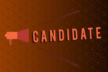 Kavramsal el aday gösterilen yazma. Kim iş için uygular veya seçim sınav megafon için aday gösteren iş fotoğraf metin dışarı-in ilan ve konuşmaya zarfta geliyor.