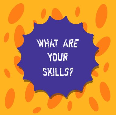 Ne Are Your Skillsquestion gösterilen Not yazma. İş fotoğraf vitrine söyle bize yeteneklerini bilginizi boş mühür etiket amblemi Monogram pul Top Kalite için gölge ile deneyimi.