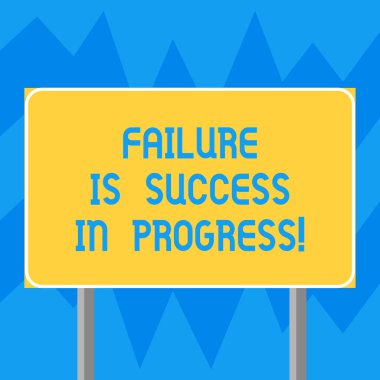 Başarısızlık olduğu başarı devam edenler gösterilen metin işareti. Kavramsal fotoğraf hataları için iyileştirme boş dikdörtgen açık renk tabelasını fotoğraf iki bacak ve anahat ile yapmak zorunda.