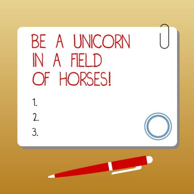 Olmak A tek boynuzlu at içinde A alan, atları gösterilen Not yazma. İş fotoğraf vitrine özel kare renk yönetim kurulu mıknatıs tıklatın tükenmez kalem ve klip ile olan fark yaratır.