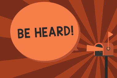 Kavramsal el duymuş gösterilen yazma. İş fotoğraf metin algıladıkları biri veya bir şey megafon posta kutusu duyuru doğrudan pazarlama iletişim kutusunda yaptığınız kulak sesleri ile.