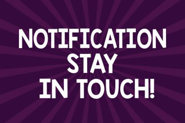 Bildirim kal ın Touch gösterilen Not yazma. İş fotoğraf vitrine unutmayın bağlantılı sosyal ağlar yarım ton Sunburst ışını patlama efekti duyuru Poster için olmak.