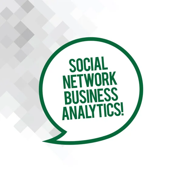 Text sign showing Social Network Business Analytics. Conceptual photo Online modern networking connection Blank Speech Bubble Sticker with Border Empty Text Balloon Dialogue Box.