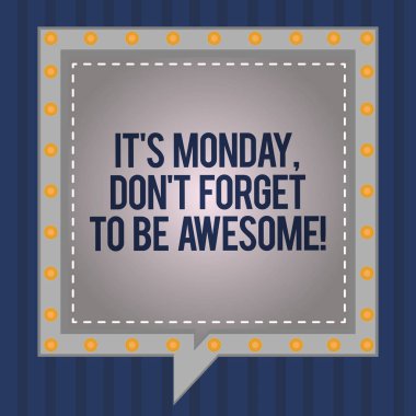 Kavramsal el bu S mi Pazartesi Don T unutmak için olmak harika gösterilen yazma. Mutluluk Meydanı konuşma kabarcıklar içinde diğer kırık hattı daireler ile haftanın ilk günü vitrine iş fotoğraf.