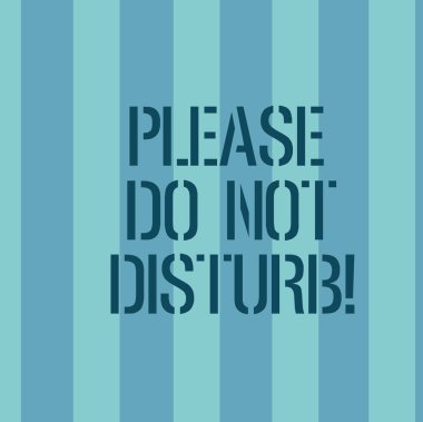 Kavramsal el lütfen rahatsız etmeyin gösterilen yazma. İş fotoğraf metin sessiz ol ve otel odası işareti gizlilik çizgili desen iki sesi kopya boşluk duvar kağıdı davet için dinlenme izin.