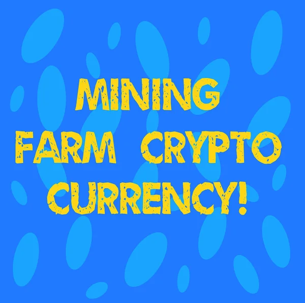 Handwriting text Mining Farm Crypto Currency. Concept meaning Block chain trading digital money business Seamless Random Oval Shape Blank Copy Space for Poster Presentation Card.