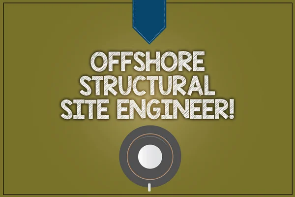Text sign showing Offshore Structural Site Engineer. Conceptual photo Oil and gas industry engineering Coffee Cup Saucer Top View photo Reflection on Blank Color Snap Planner.