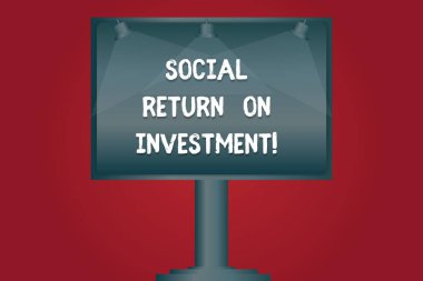 Sosyal yatırım getirisi gösterilen Not yazma. Bağış boş lamba ışıklı renk tabela açık reklamları fotoğraf Mounted tek ayak üzerinde kazanç parçası Invest vitrine iş fotoğraf.