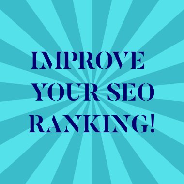 Word metin yazma Seo sıralamanızı artırmak. Arama motoru optimizasyonu Sunburst fotoğraf iki sesi patlama metin için boş alan duyuru olsun daha iyi geliştirmek için iş kavramı.