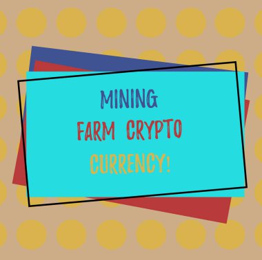 Madenciliği çiftlik kripto para birimi gösterilen Not yazma. Dijital para iş yığın boş dikdörtgen özetlenen farklı renk inşaat kağıt ticaret bloğu zinciri vitrine iş fotoğraf.