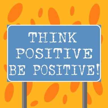 Düşünüyorum pozitif olması olumlu gösterilen Not yazma. İş fotoğraf vitrine her zaman motivasyon tutum pozitivizm boş açık renk tabelasını fotoğraf iki bacak ve anahat ile var.