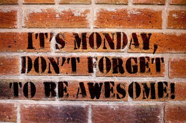 Kavramsal el bu S mi Pazartesi Don T unutmak için olmak harika gösterilen yazma. İş fotoğraf metin mutluluk haftanın ilk günü.