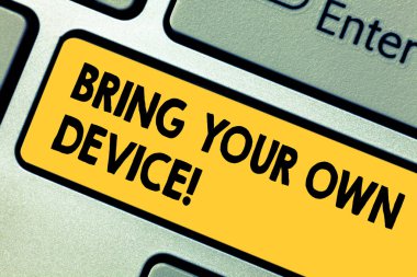 Word metin yazma kendi aygıt getir. Demonstratingal bilgisayar dizüstü smartphone klavye tuşuna basarak tuş takımı fikir bilgisayar ileti oluşturmak için niyeti ile gelmek için iş kavramı.