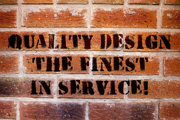 Escritura manual conceptual que muestra el diseño de calidad El mejor en servicio. Texto de la foto del negocio Excelentes servicios gran negocio . —  Fotos de Stock