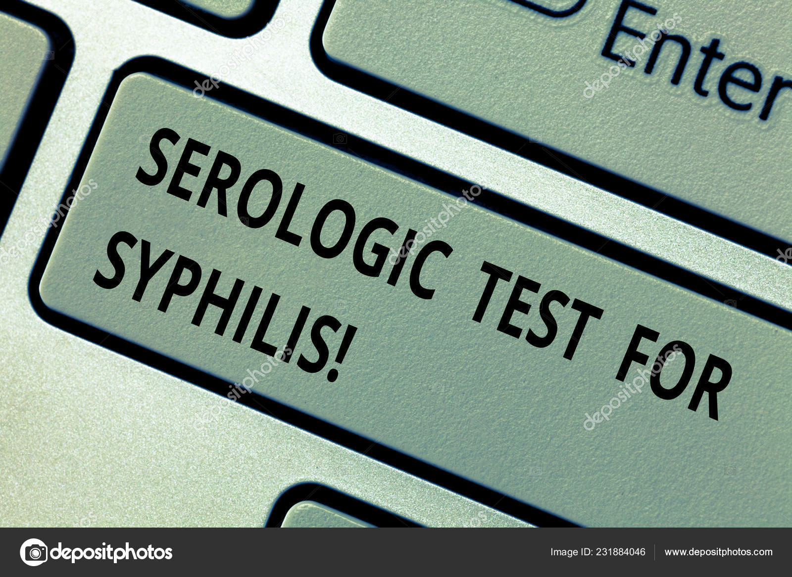 Conceptual Hand Writing Showing Serologic Test For Syphilis - 