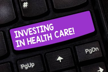 El yazısını metin olarak yatırım sağlık. Refah tıbbi sigorta klavye tuşuna basarak tuş takımı fikir bilgisayar ileti oluşturmak için niyet yatırımları yapmak anlam kavramı.