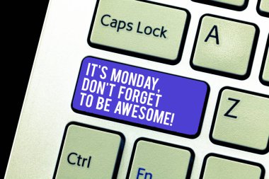 Kavramsal el bu S mi Pazartesi Don T unutmak için olmak harika gösterilen yazma. Mutluluk klavye bilgisayar ileti tuş takımı fikir oluşturmak için niyet haftanın ilk günü vitrine iş fotoğraf.