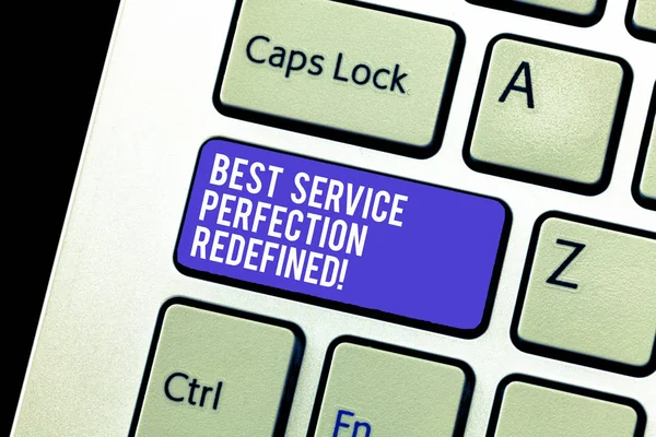 Conceptual Hand Writing Showing Best Service Perfection Redefined Business Photo — ストック写真