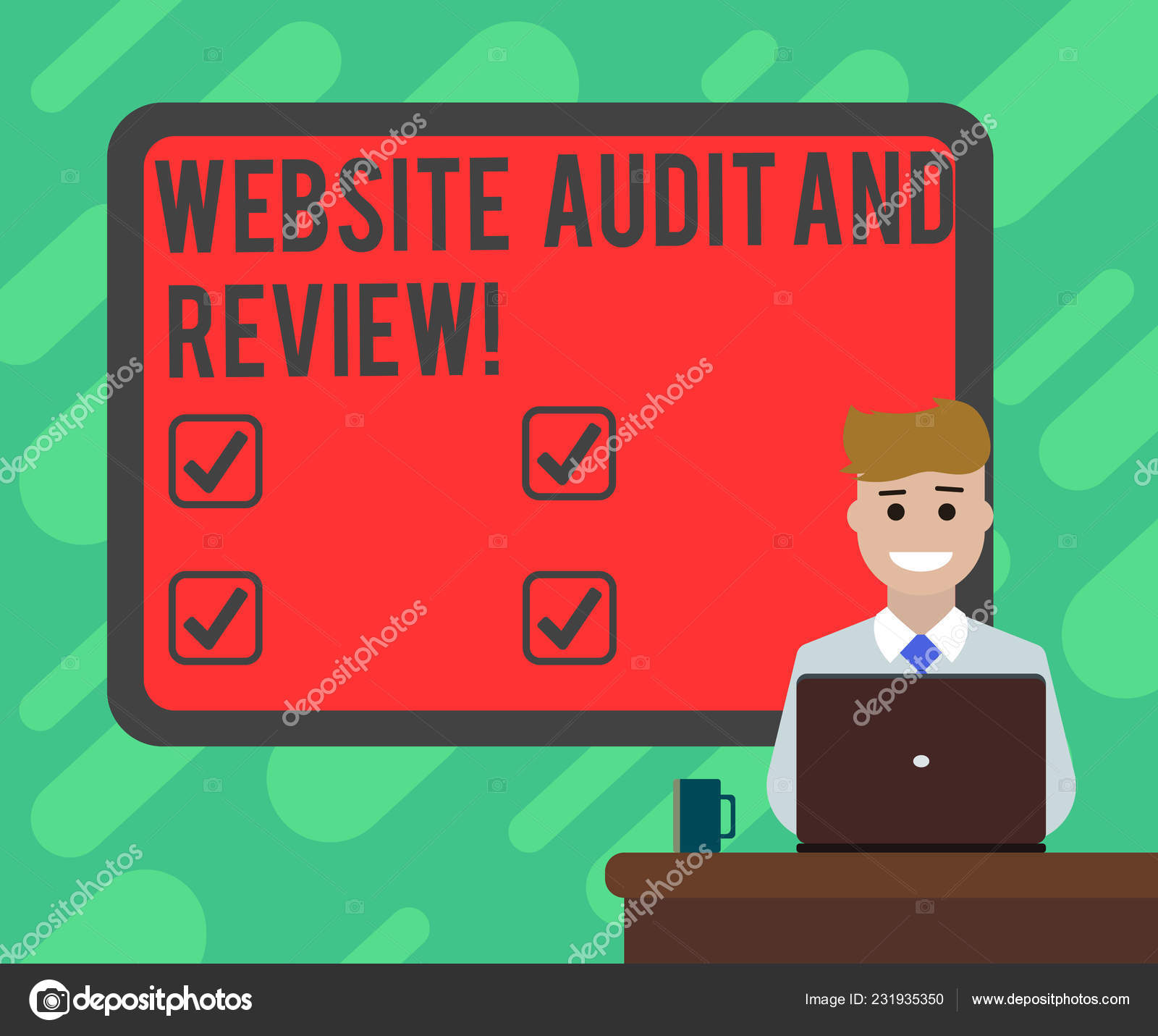 Conceptual Hand Writing Showing Website Audit And Review Business