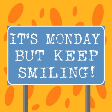 Bu S Pazartesi ama tutmak gülümseyen gösterilen Not yazma. İş fotoğraf vitrine var hafta gün motivasyon boş açık renk tabelasını fotoğraf iki bacak ve anahat ile iyi bir başlangıç.