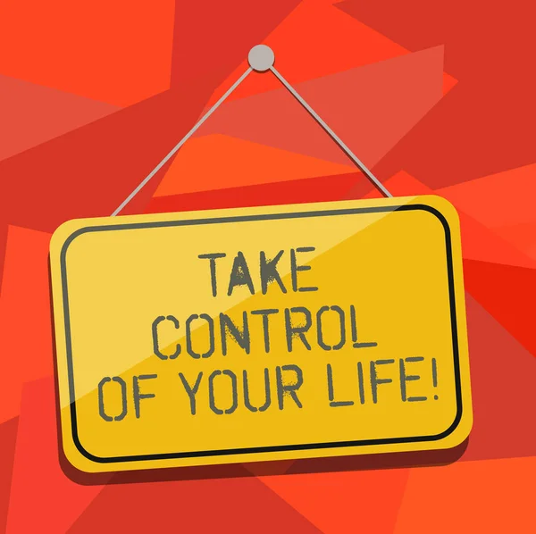 Текст слов Take Control Of Your Life. Бизнес-концепция для того, чтобы быть аналитиком своей судьбы, мотивацией и мотивацией. . — стоковое фото