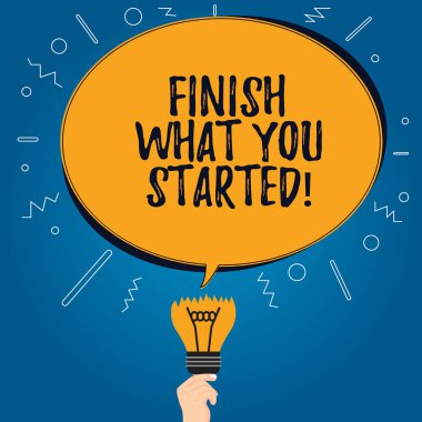 El yazısı metin başladığını bitirmek. Kavram anlam kadar durmak yok fikir başarısız simgesi olan sebat boş Oval renk konuşma balonu yukarıda bir kırık ampul hedeflerinizi gerçekleştirmek.