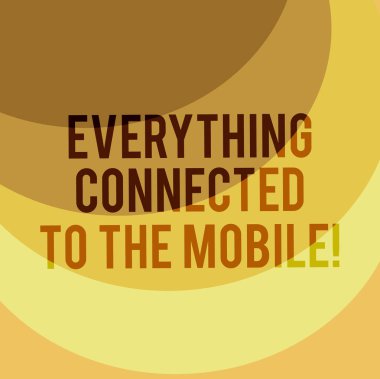 Her şeyi bağlı Mobile'a gösterilen Not yazma. Poster Sunumları Web tasarımı için aygıtınızı katmanlı Arc multiton kopya alanı içinde online iletişim vitrine iş fotoğraf.