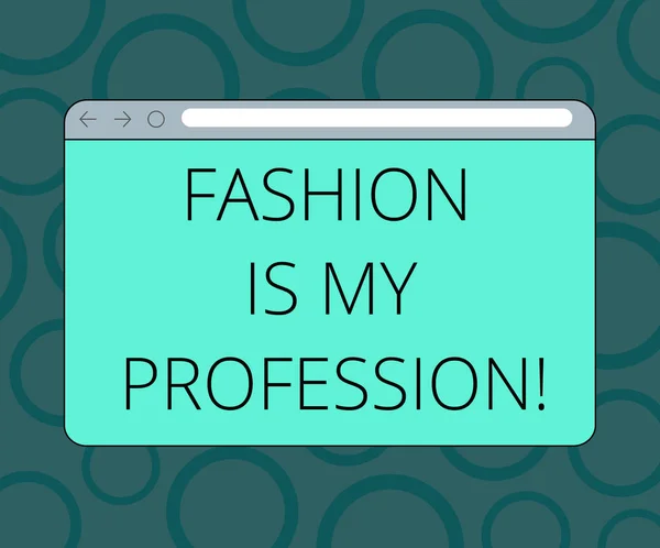 Notizen schreiben, die Mode zeigen, ist mein Metier. Business-Foto präsentiert Modemacher professionelle Kleidung Designer Outfit Monitor-Bildschirm mit Fortschrittskontrollleiste leere Textfläche. — Stockfoto