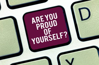 Kavramsal el vardır sen gurur, Yourselfquestion gösterilen yazma. İş fotoğraf metin senin başarıları klavye bilgisayar ileti tuş takımı fikir oluşturmak için niyet unutmayın.