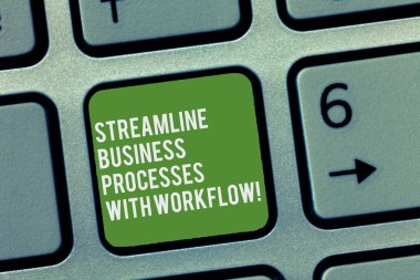 Kavramsal el düzene iş süreçleri ile iş akışı gösterilen yazma. İş fotoğraf metin bilgisayar sosyal medya işleme klavye bilgisayar ileti tuş takımı fikir oluşturmak için niyet.