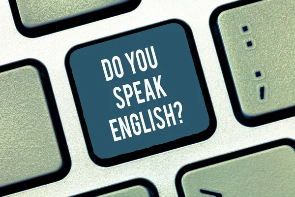 あなたは Englishquestion を話すことを示すテキストの記号。概念的な写真で話す学習国語キーボード キーのキーパッドのアイデアを押すと、コンピューターのメッセージを作成する意図. — ストック写真