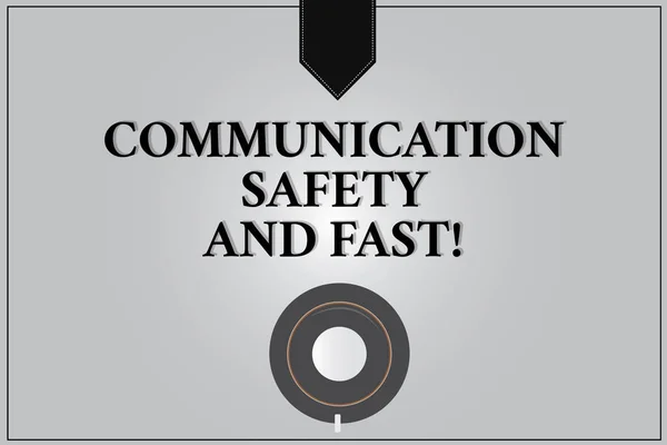 Writing Note Showing Communication Safety Fast Business Photo Showcasing Security — Stock Photo, Image