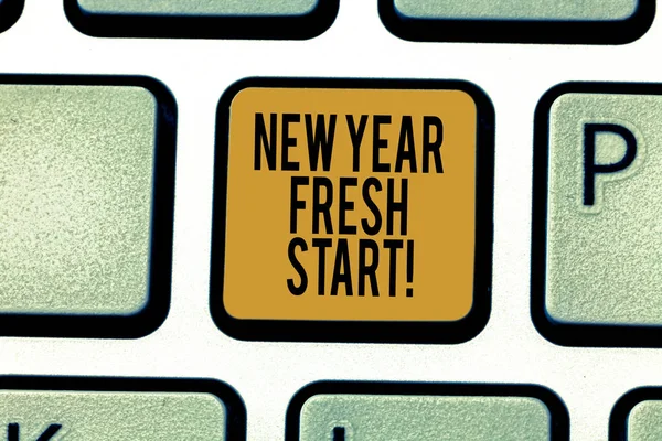 Пишу записку, показывающую новый год. Мотивация 365 дней полной возможностей Клавиша Намерение создать компьютерные сообщения нажатием клавиатуры идея . — стоковое фото