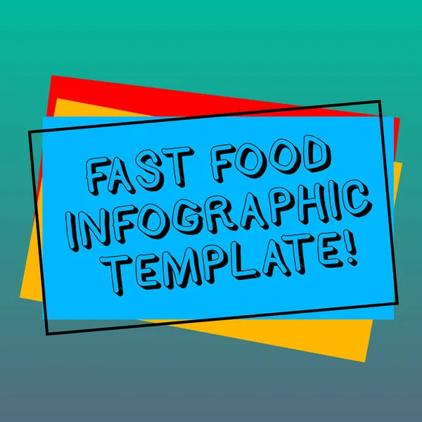 Escrita Mão Texto Escrito Fast Food Infographic Template Conceito Significado — Fotografia de Stock