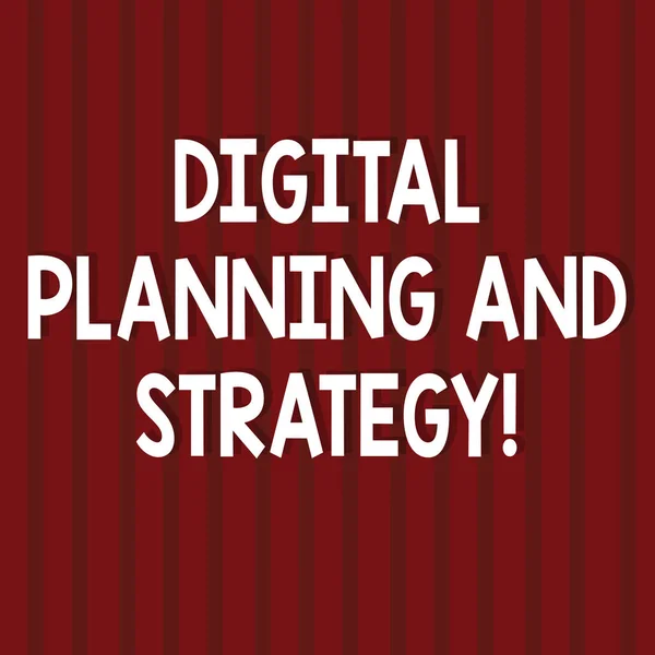 Text sign showing Digital Planning And Strategy. Conceptual photo Marketing Analysis Business development Seamless Vertical Straight Lines Two Tone Stripes in Blank Square photo.