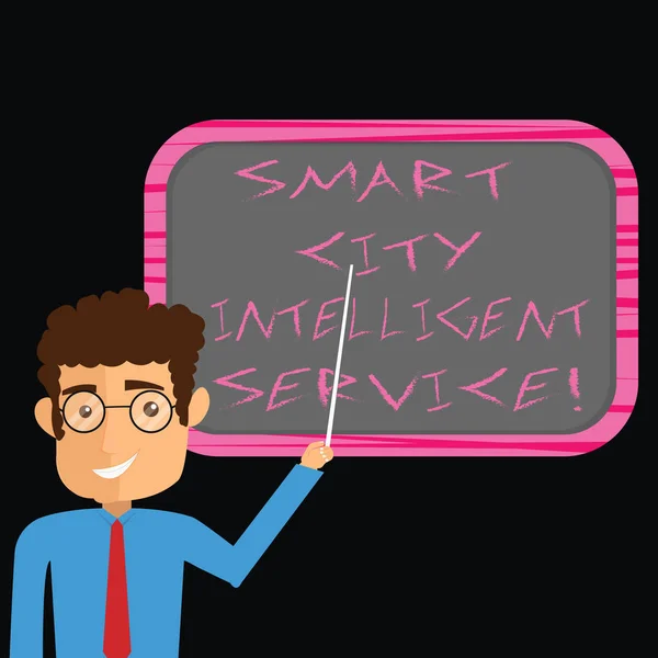 Word Pisanie Tekstu Inteligentne Usługi Inteligentnego Miasta Koncepcja Biznesowa Dla — Zdjęcie stockowe