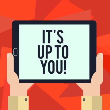 Word metin bu S IS kadar You yazma. İş kavramı her şey için kendi eylem ve düşünceleri Hu analiz el Holding boş ekran Tablet Smartphone görüntü birimini fotoğraf bağlıdır.