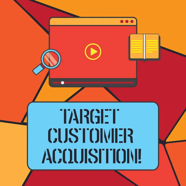 Ecriture Conceptuelle Montrant Target Customer Acquisition Photo Affaires Montrant Persuader — Photo