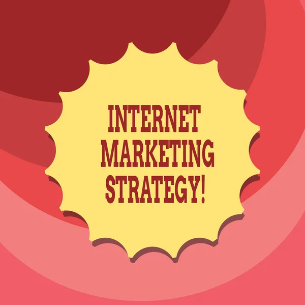 Szöveg jel mutatja az internetes Marketing stratégia. Fogalmi fotó reklám termékek és szolgáltatások online üres Seal Shadow címke jelkép Monogram bélyegző szimbólum legjobb minőségű. — Stock Fotó
