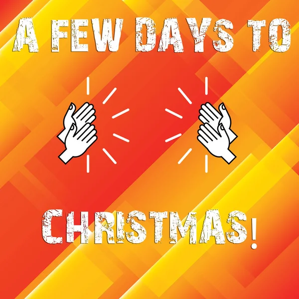 Σύνταξη σημείωσης δείχνει μερικές ημέρες για Χριστούγεννα. Επαγγελματίες φωτογραφία προβάλλοντας την αντίστροφη μέτρηση μέχρι τα Χριστούγεννα χειμώνα γιορτή τελειώνει του έτους Hu ανάλυση παλαμάκια τα χέρια με τον ήχο στα γεωμετρικά σχήματα. — Φωτογραφία Αρχείου