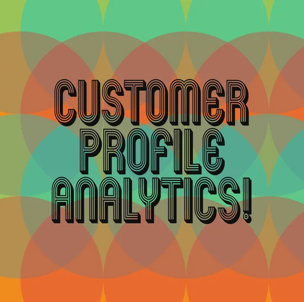 Text sign showing Customer Profile Analytics. Conceptual photo Customer profile or target market analysis Circles Overlay Creating Spectrum Blank Copy Space for Poster Presentation.